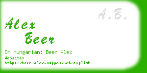 alex beer business card